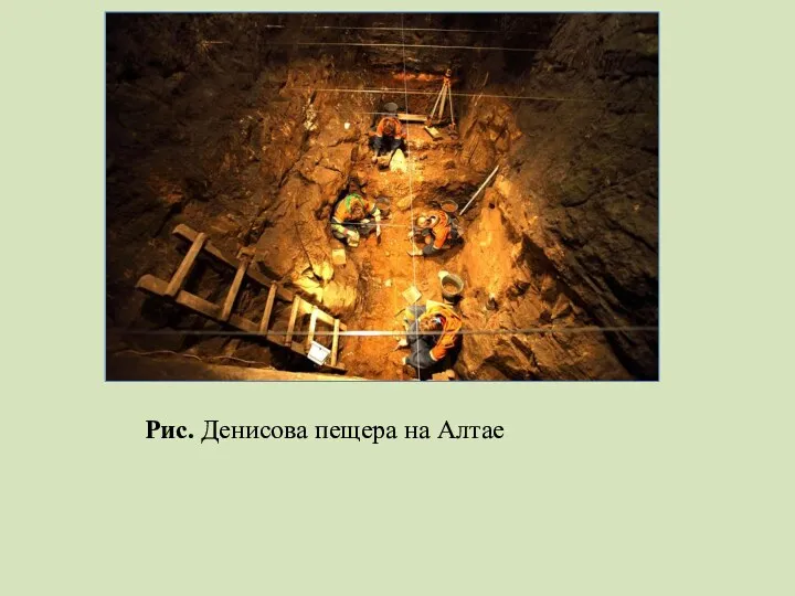Рис. Денисова пещера на Алтае