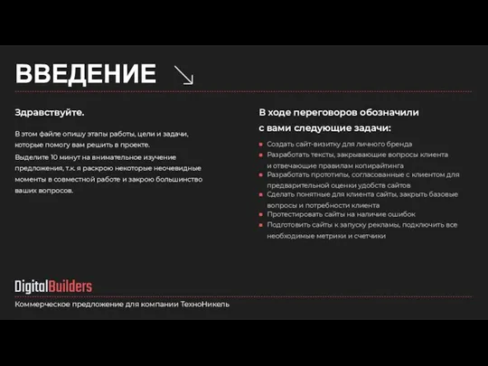 ВВЕДЕНИЕ Выделите 10 минут на внимательное изучение предложения, т.к. я