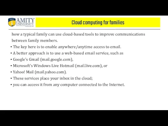 Cloud computing for families how a typical family can use