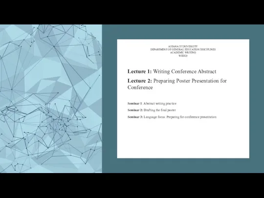 Writing Conference Abstract. Lecture 1