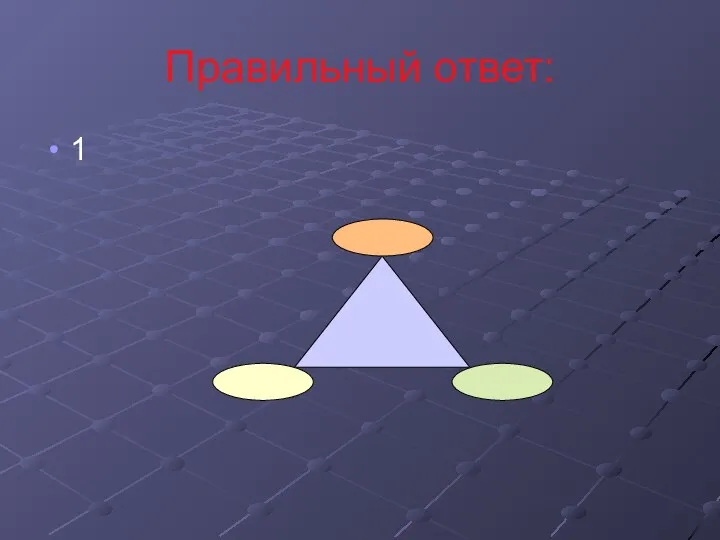 Правильный ответ: 1