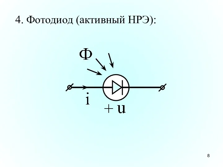 4. Фотодиод (активный НРЭ):