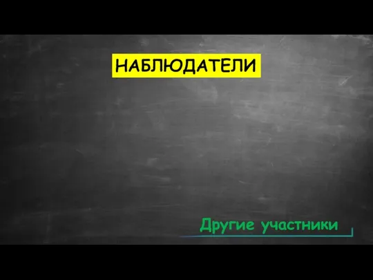 НАБЛЮДАТЕЛИ Другие участники