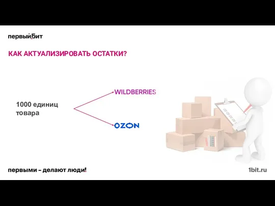 1000 единиц товара КАК АКТУАЛИЗИРОВАТЬ ОСТАТКИ?