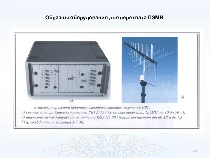 Образцы оборудования для перехвата ПЭМИ.