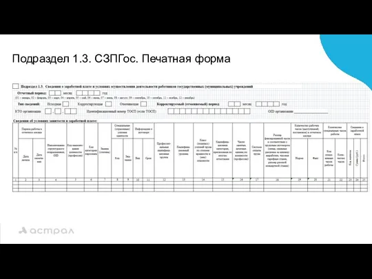 Подраздел 1.3. СЗПГос. Печатная форма