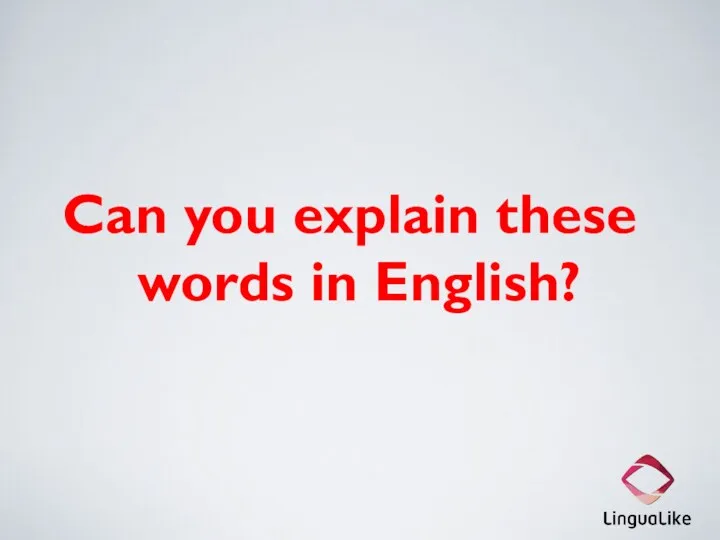 Can you explain these words in English?