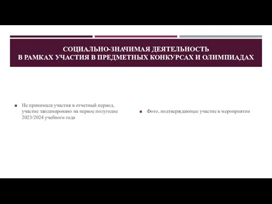 СОЦИАЛЬНО-ЗНАЧИМАЯ ДЕЯТЕЛЬНОСТЬ В РАМКАХ УЧАСТИЯ В ПРЕДМЕТНЫХ КОНКУРСАХ И ОЛИМПИАДАХ