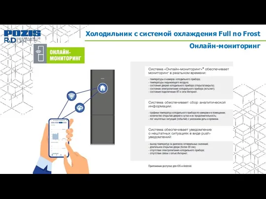 Холодильник с системой охлаждения Full no Frost Онлайн-мониторинг