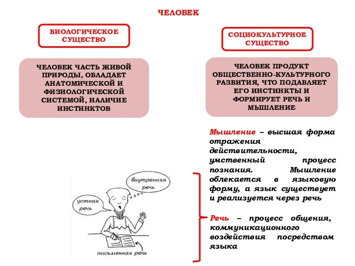 ЧЕЛОВЕК БИОЛОГИЧЕСКОЕ СУЩЕСТВО СОЦИОКУЛЬТУРНОЕ СУЩЕСТВО ЧЕЛОВЕК ЧАСТЬ ЖИВОЙ ПРИРОДЫ, ОБЛАДАЕТ