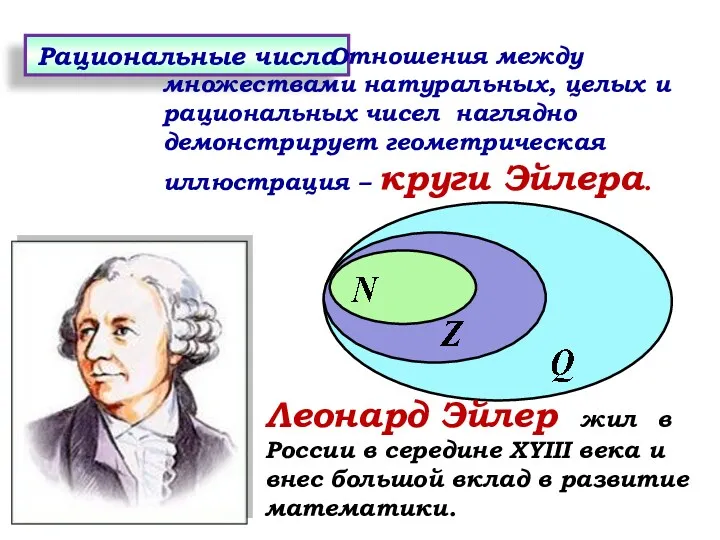 Леонард Эйлер жил в России в середине XYΙΙΙ века и