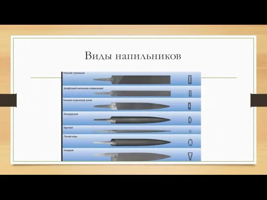 Виды напильников