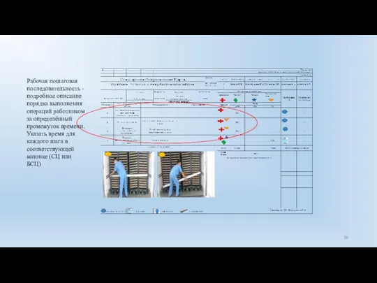 Рабочая пошаговая последовательность - подробное описание порядка выполнения операций работником