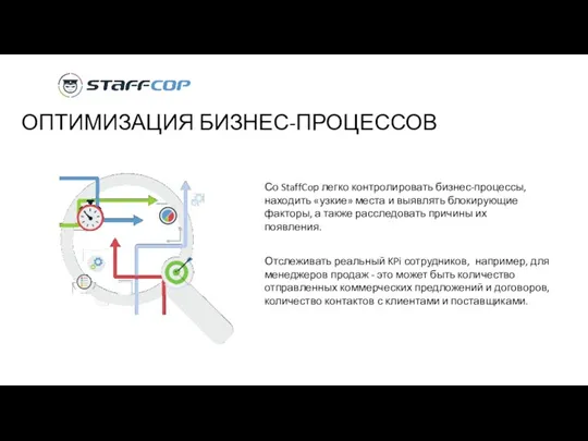 Со StaffCop легко контролировать бизнес-процессы, находить «узкие» места и выявлять