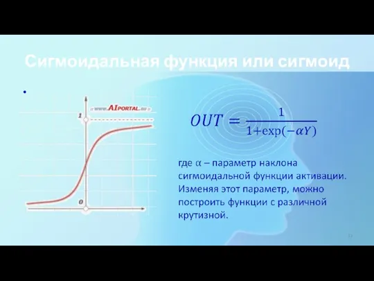 Сигмоидальная функция или сигмоид