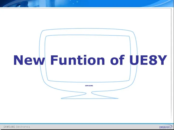 New Funtion of UE8Y