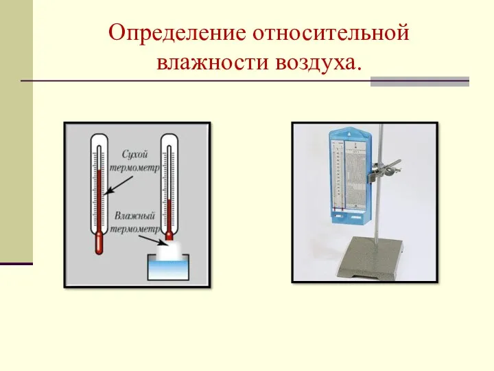 Определение относительной влажности воздуха.