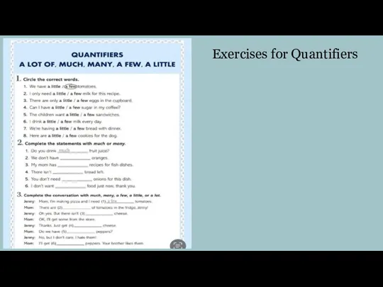 Exercises for Quantifiers