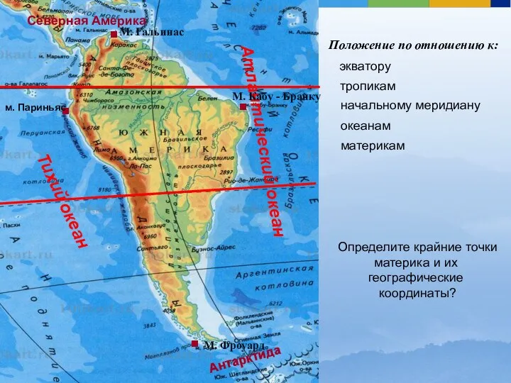 Тихий океан Атлантический океан Северная Америка Антарктида . . .