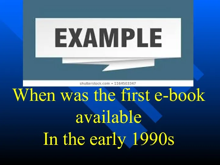 When was the first e-book available In the early 1990s