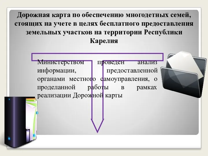 Дорожная карта по обеспечению многодетных семей, стоящих на учете в