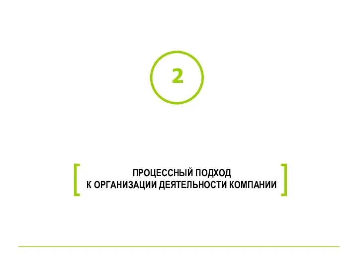 ПРОЦЕССНЫЙ ПОДХОД К ОРГАНИЗАЦИИ ДЕЯТЕЛЬНОСТИ КОМПАНИИ ] [