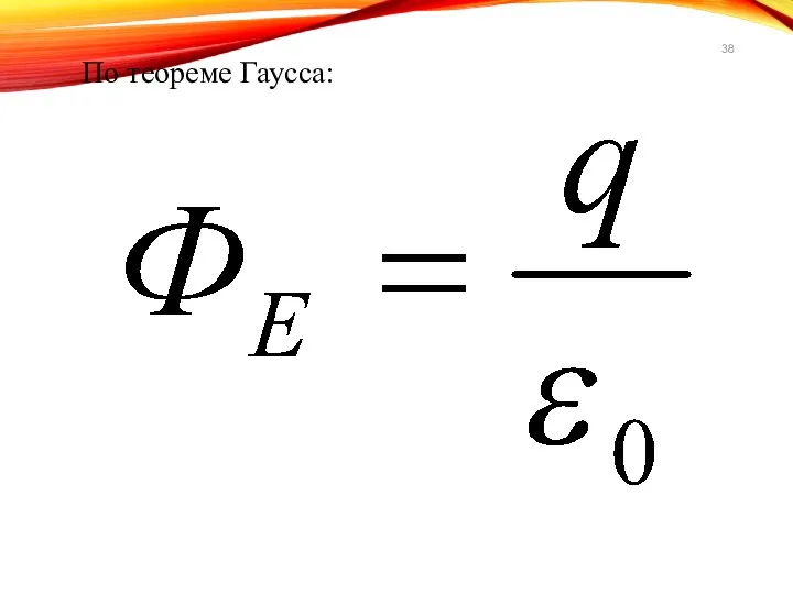 По теореме Гаусса: