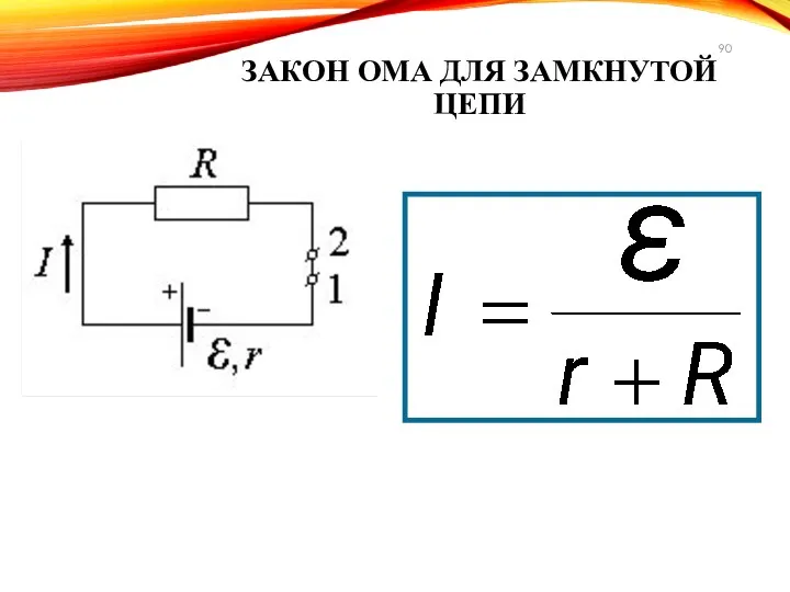 ЗАКОН ОМА ДЛЯ ЗАМКНУТОЙ ЦЕПИ