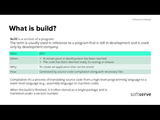 What is build? Build is a version of a program.