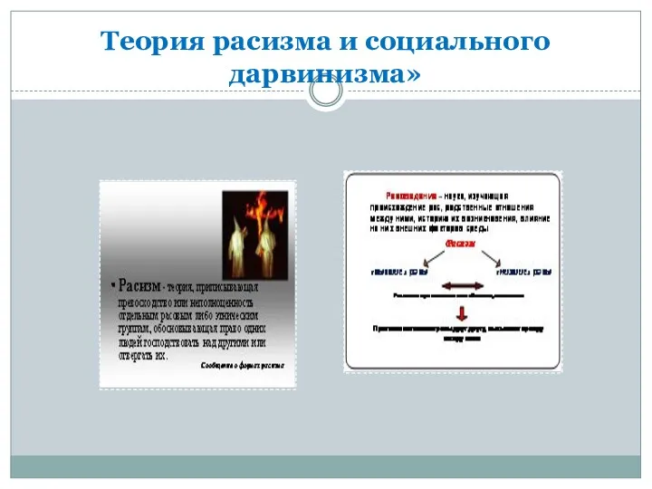 Теория расизма и социального дарвинизма»