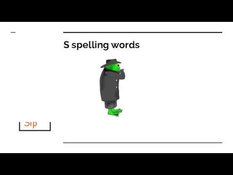 S spelling words