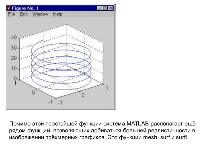 Помимо этой простейшей функции система MATLAB располагает ещё рядом функций,