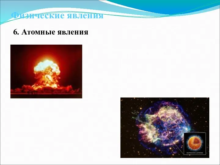 Физические явления 6. Атомные явления