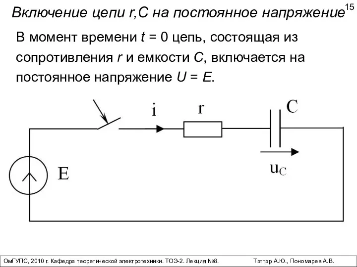 ОмГУПС, 2010 г. Кафедра теоретической электротехники. ТОЭ-2. Лекция №8. Тэттэр