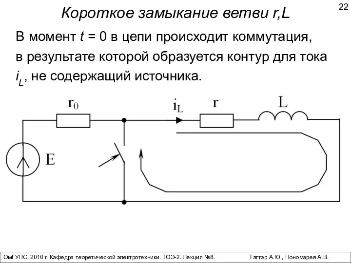 ОмГУПС, 2010 г. Кафедра теоретической электротехники. ТОЭ-2. Лекция №8. Тэттэр