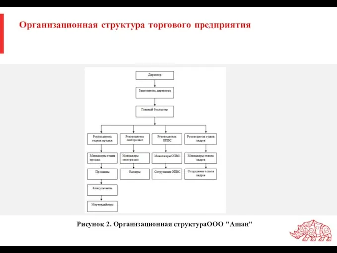 Организационная структура торгового предприятия Рисунок 2. Организационная структураООО "Ашан"