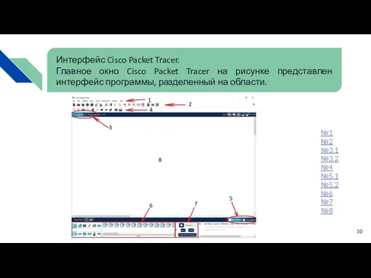 Интерфейс Cisco Packet Tracer. Главное окно Cisco Packet Tracer на