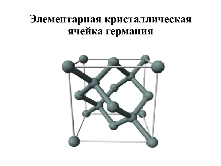 Элементарная кристаллическая ячейка германия