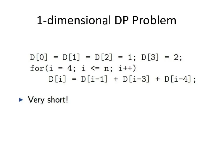 1-dimensional DP Problem