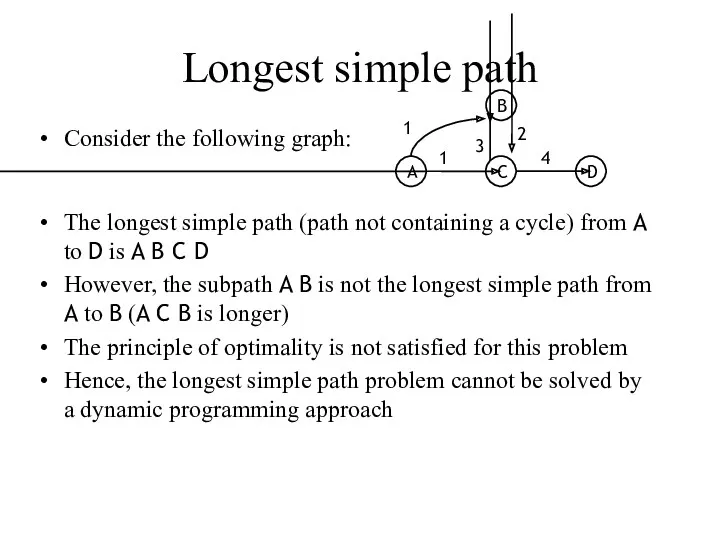 Longest simple path Consider the following graph: The longest simple