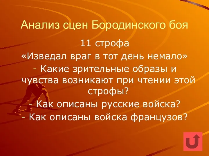 Анализ сцен Бородинского боя 11 строфа «Изведал враг в тот