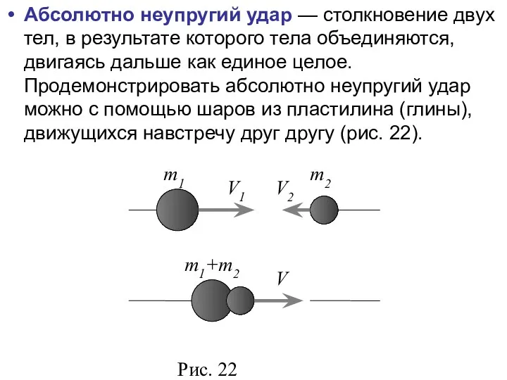 Абсолютно неупругий удар — столкновение двух тел, в результате которого