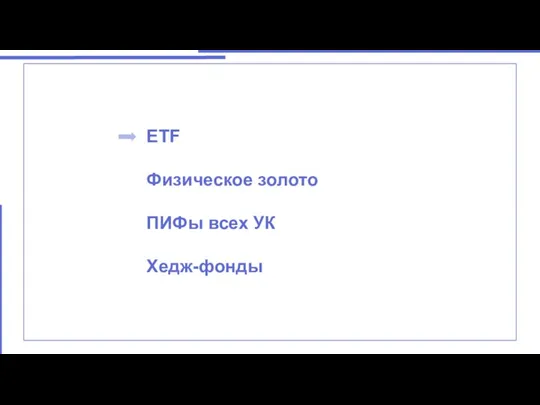 ответ ETF Физическое золото ПИФы всех УК Хедж-фонды