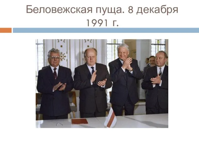 Беловежская пуща. 8 декабря 1991 г.