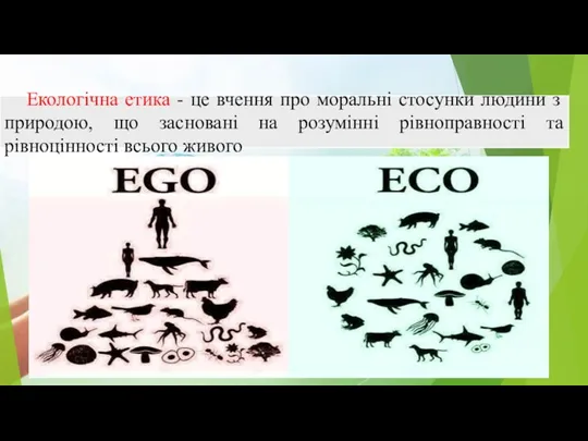 Екологічна етика - це вчення про моральні стосунки людини з