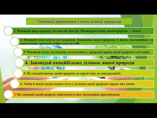 Основні принципи етики живої природи