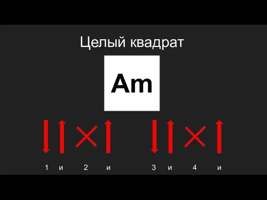 Целый квадрат Am 1 и 2 и 3 и 4 и