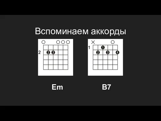 Вспоминаем аккорды Em B7