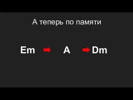 А теперь по памяти Dm A Em