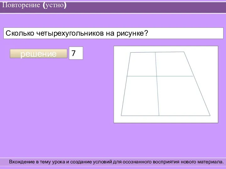 Повторение (устно) Вхождение в тему урока и создание условий для